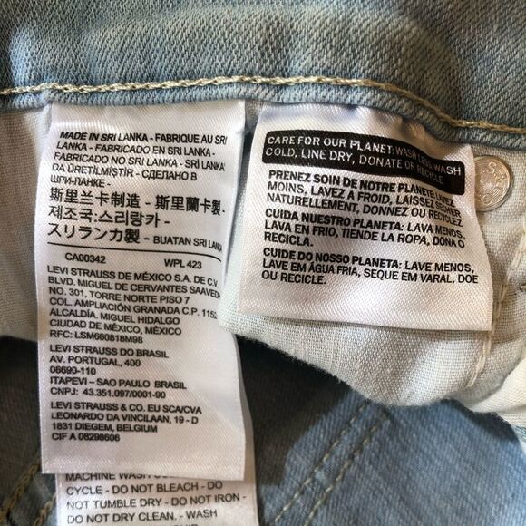 LEVI’S Straus 711 Skinny Ankle Filiforme A La Cheville Jeans EUC - Picture 8 of 14